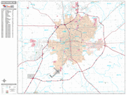 Fort Wayne  Wall Map Premium Style